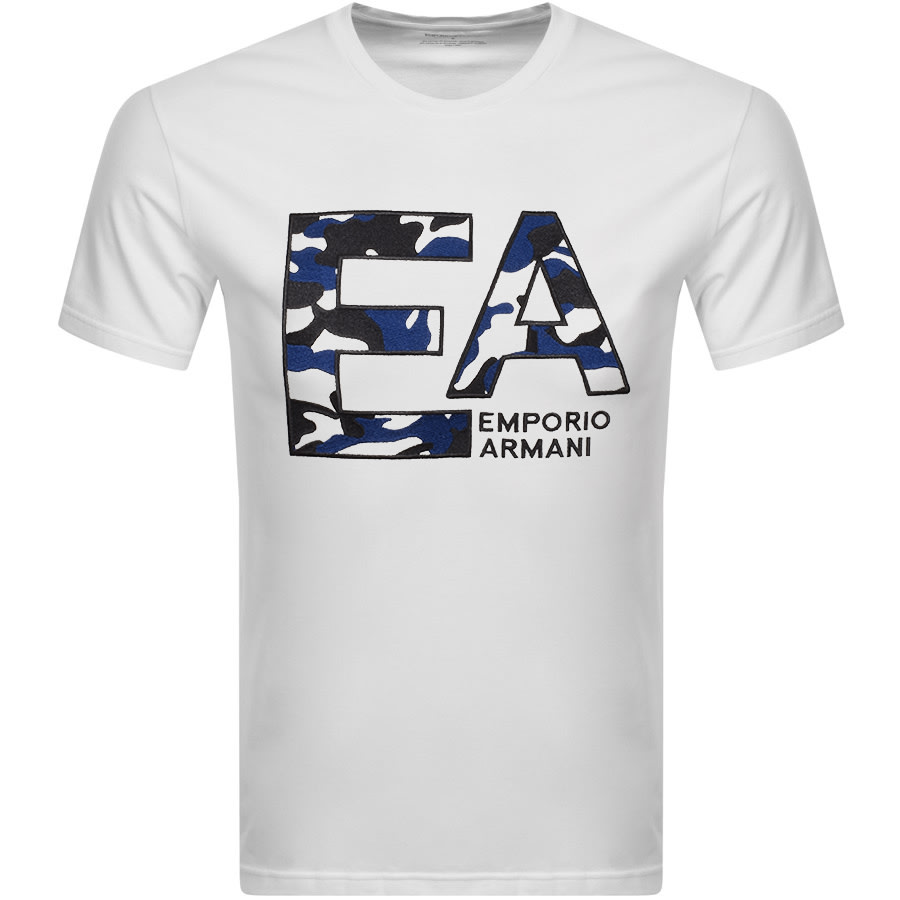 Alternative Image for ProductEmporio Armani Crew Neck Logo T Shirt Cream1